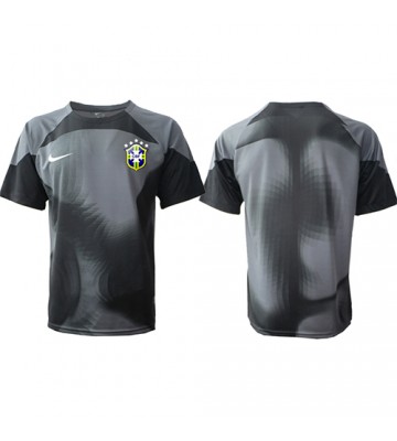 Brazylia Bramkarskie Koszulka Podstawowych MŚ 2022 Krótki Rękaw